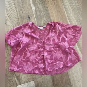 90’s victoria secret cropped lingerie pajama top